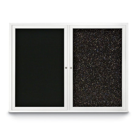 United Visual Products Corkboard, 60"x36", Surf/Bronze UV405PLUS-BRONZE-SURF